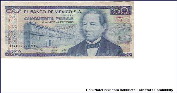50 PESOS

U8655136 Banknote