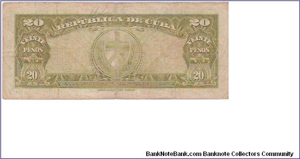Banknote from Cuba year 1949
