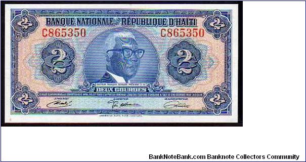 2 Gourdes
Pk 201

(L.1919) Banknote