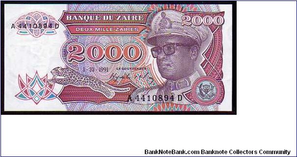 *ZAIRE*__

2000 Zaires__
Pk# 36 Banknote