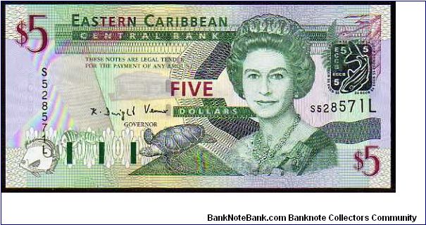 *EASTERN CARIBBEAN STATES*
________________

5 Dollars__
Pk 42L__

Suffix -L-
 Banknote
