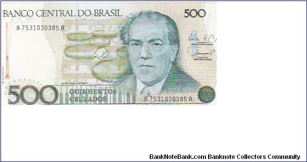 500 CRUZADOS

SERIES 7505-8309

A 7531030385 A

P # 212D Banknote
