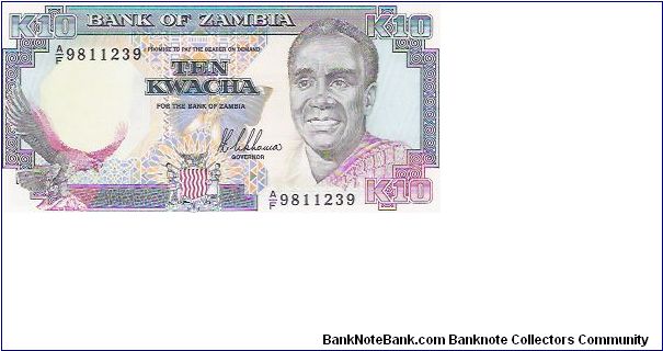 1989-1991

10 KWACHA

A/F98111239

P # 31A Banknote