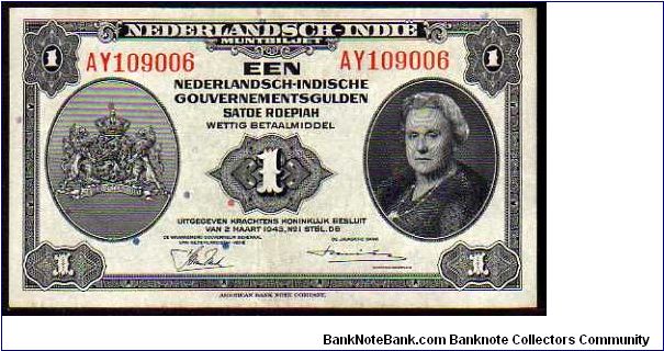 (Netherlands Indies)

1 Gulden
Pk 111 Banknote