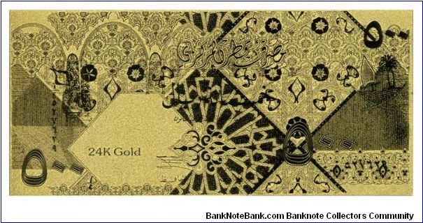 24K Gold foil banknote, all currency available Banknote