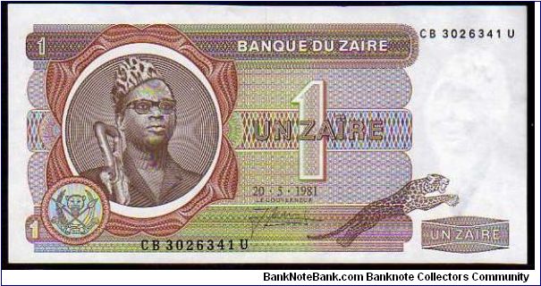 *ZAIRE*
_________________

1 Zaire
Pk 19b
----------------- Banknote