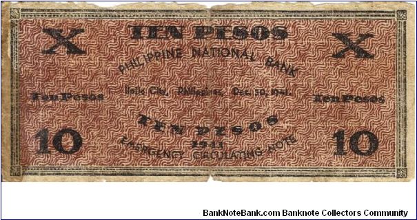 Banknote from Philippines year 1941