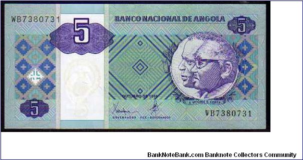 5 Kwanzas__

Pk 144 Banknote