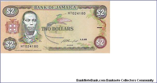2 DOLLARS

1.2.93

HT024180 Banknote