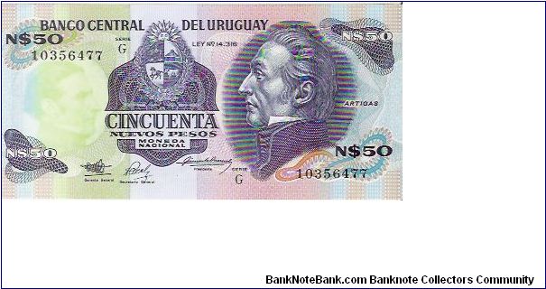 50 NUEVOS PESOS

SERIE:G

10356477 Banknote