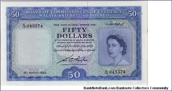 MALAYSIA--$50 QEII Banknote