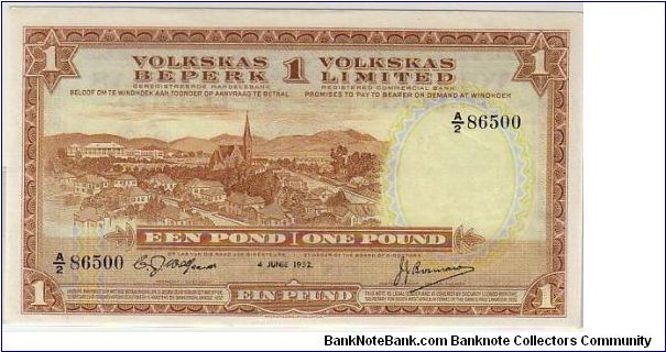 VOLKSEAS BANK LTD,-
SWA
-ONE POUND Banknote
