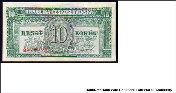 *CZECHOSLOVAKIA*
_________________

10 Korun
Pk 60a
----------------- Banknote