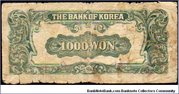 Banknote from Korea - South year 1950