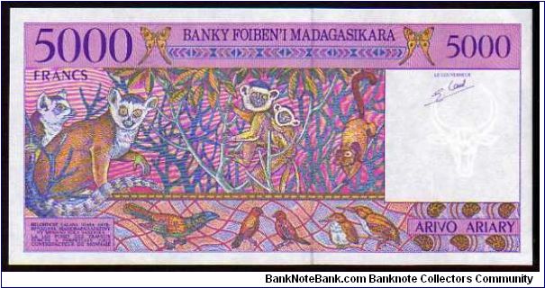 Banknote from Madagascar year 1995