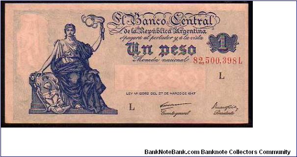 1 Peso__
Pk 257__

1948-1950
 Banknote