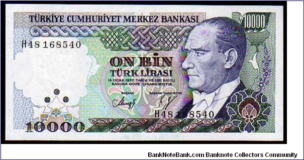 10'000 Turk Lirasi
Pk 200

(L.14-01-1970) Banknote