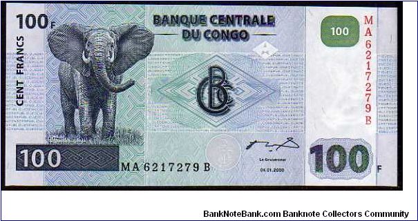 *DEMOCRATIC REPUBLIC*
_________________

100 Francs
Pk 92
----------------- Banknote