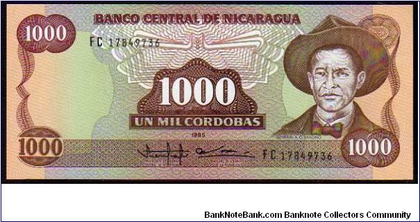 1000 Cordobas
Pk 156b Banknote
