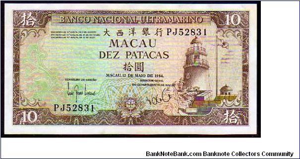10 Patacas

Pk 64 Banknote