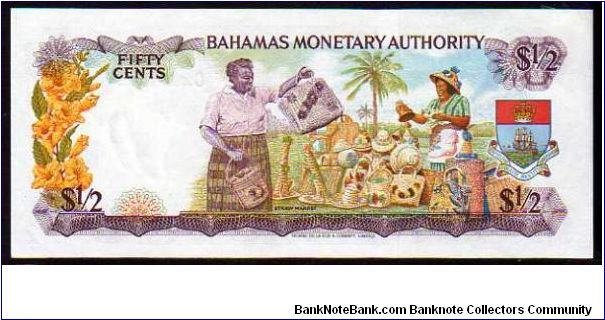 Banknote from Bahamas year 1968