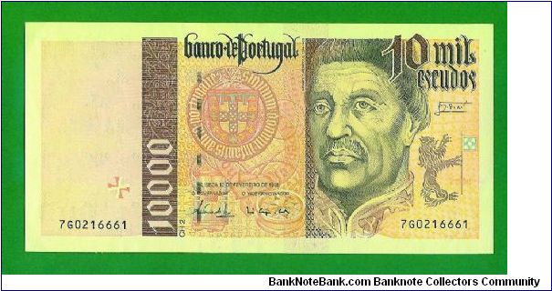 10.000 escudos the hihgest value 1998 Navigators Set - UNC Banknote