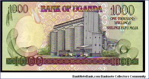 Banknote from Uganda year 1991