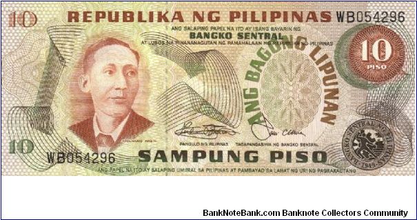 10 Pesos note in series, 9 - 9. I will trade this note for notes I need. Banknote