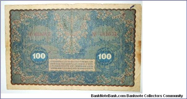 Banknote from Poland year 1919