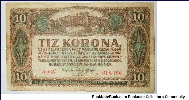 10 korona Banknote