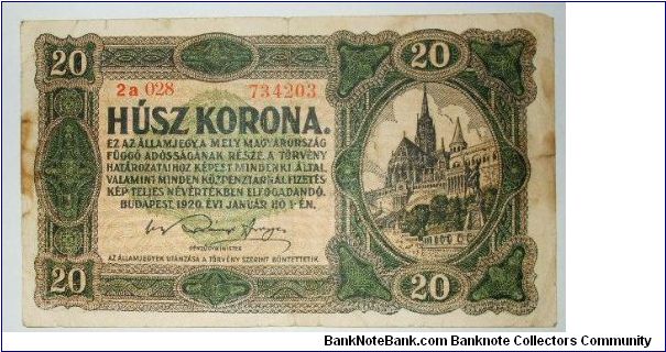 20 korona Banknote