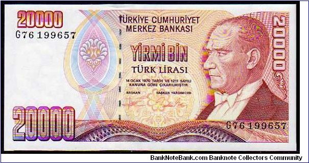 20'000 Turk Lirasi
Pk 202

(L.1970) Banknote