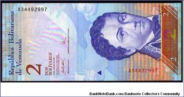 2 Bolivares
Pk New Banknote