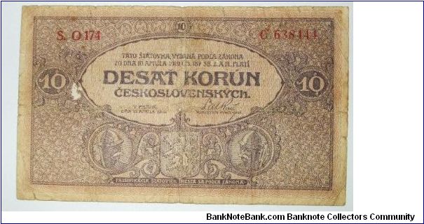 10 korona 1919 Banknote