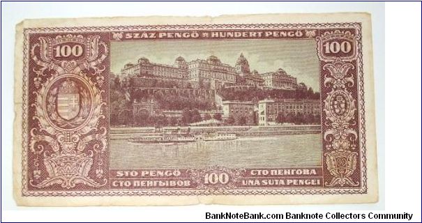 Banknote from Hungary year 1945