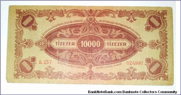 Banknote from Hungary year 1945