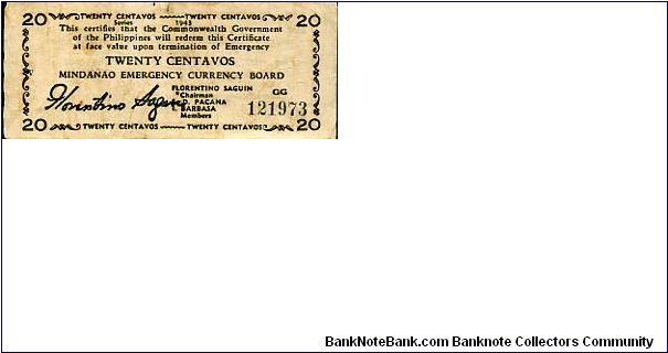 20 centavo 
Emergency Money
Mindanao Banknote