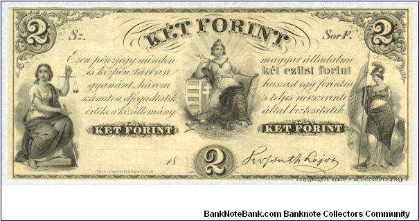 Hungary - Kossuth govt. in exile, note actually a donation receipt sold in USA. Banknote