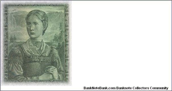Austria, 100 Kr. 1947, a very stirring and lovely fraulein. Banknote