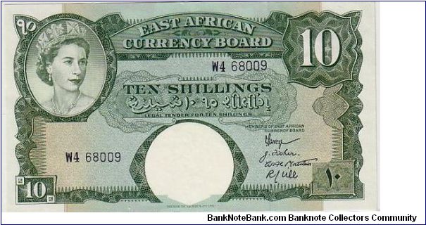 EAST AFRICA-
 10 SHILLINGS Banknote