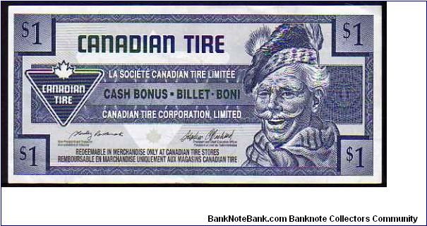 1 Dollar__
Pk NL__
Canadian Tire

Coupon Banknote