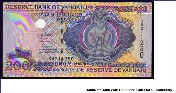 200 Vatu

Pk New Banknote