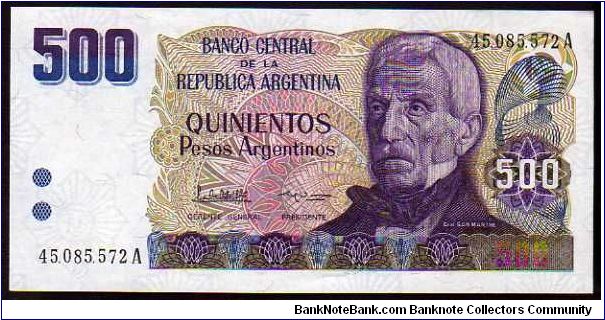 500 Pesos Argentinos__
Pk 316 Banknote