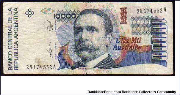 10'000 Australes__

Pk 334a__

1989-1991
 Banknote