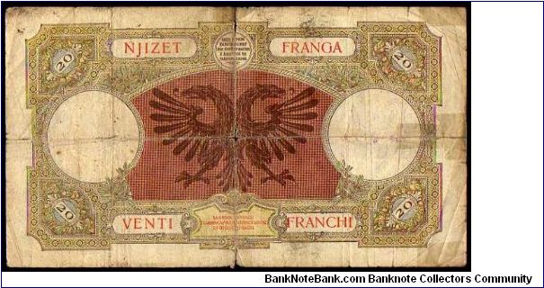 Banknote from Albania year 1939