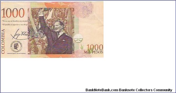 Banknote from Colombia year 2006