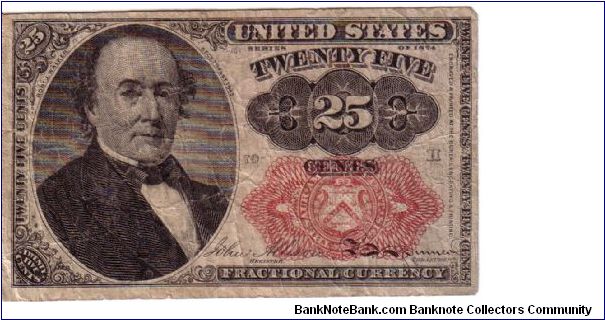 FR# 1309, 25 Cent Fractional currency, Fifth Issue Banknote