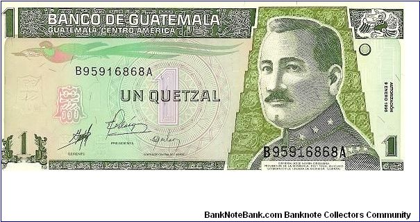 1 quetzal; January 9, 1998 Banknote
