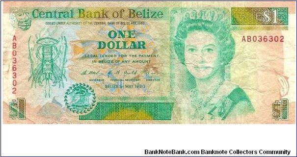 1 dollar; May 1, 1990 Banknote