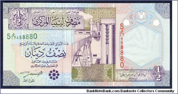 Libya 0.5 Dinar 2002 P63 Banknote